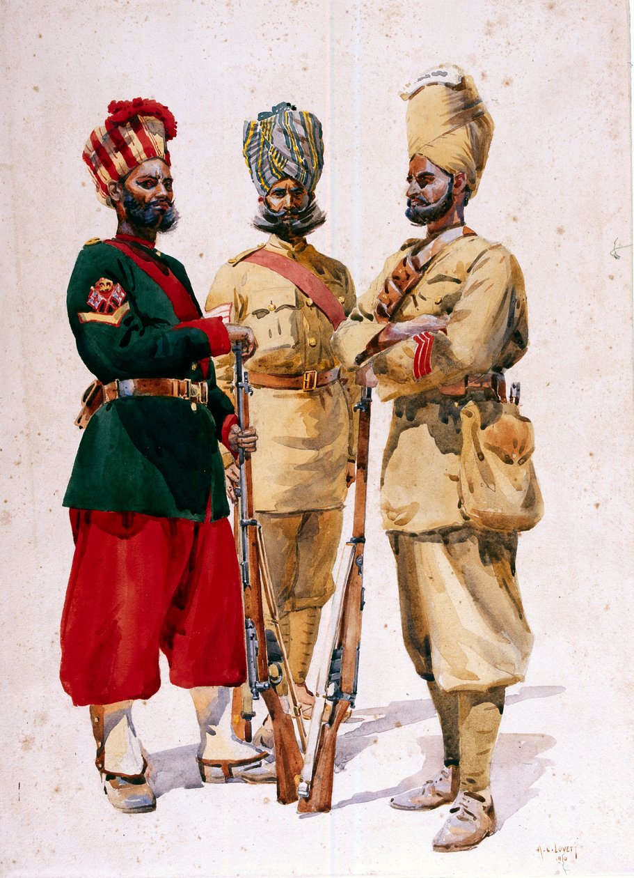 Soldats du 43e régiment Erinpura, du 44e régiment d