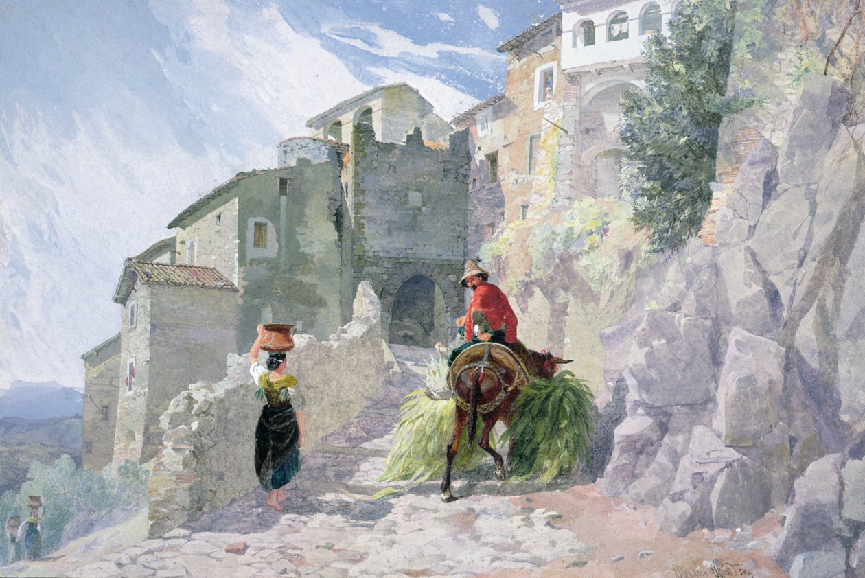 Le Monastère de San Rocco, Olevano, 19e siècle - Alfred Downing Fripp