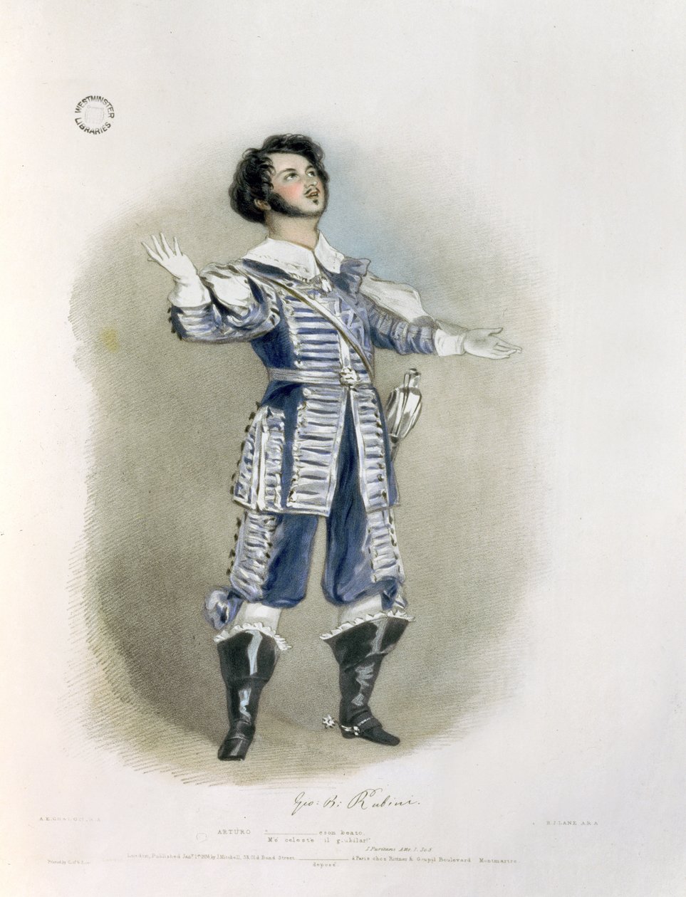 Giovanni Battista Rubini (1794-1854) en Arturo dans 