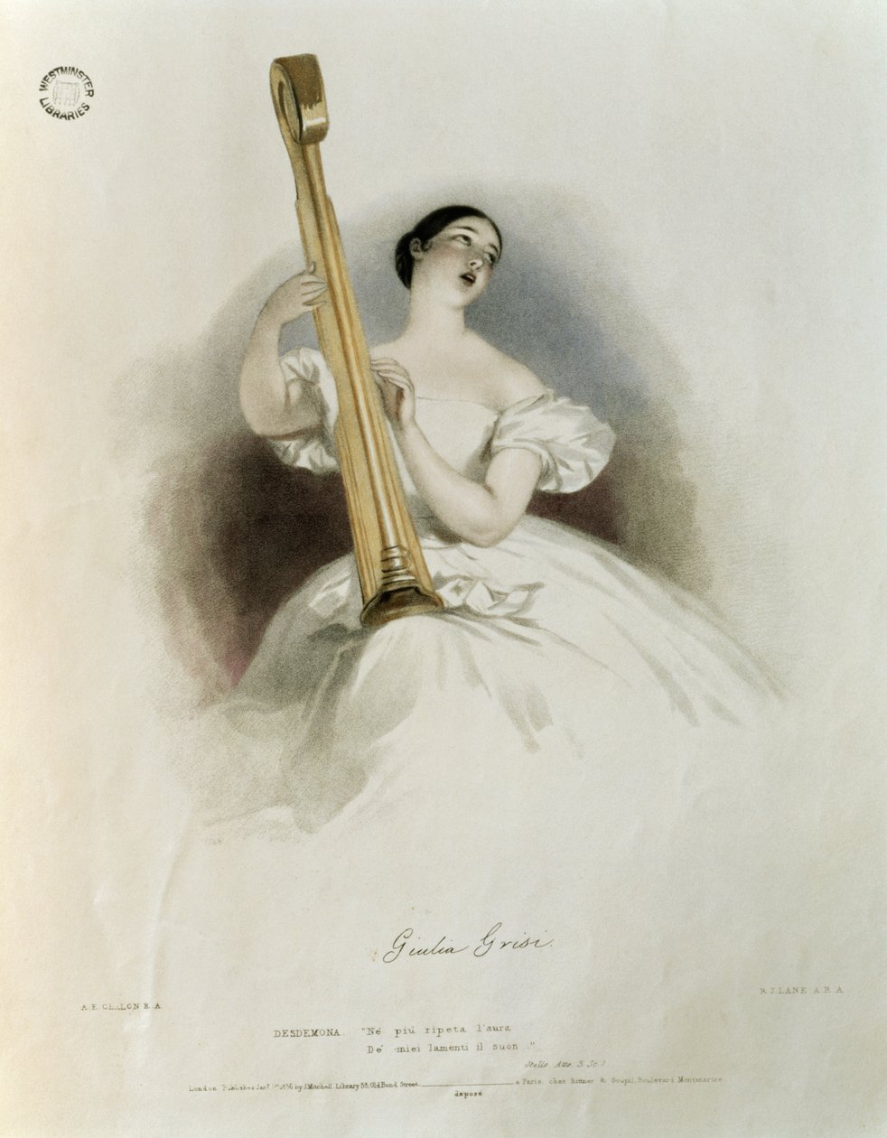 Giulia Grisi (1811-69) en Desdemona dans 