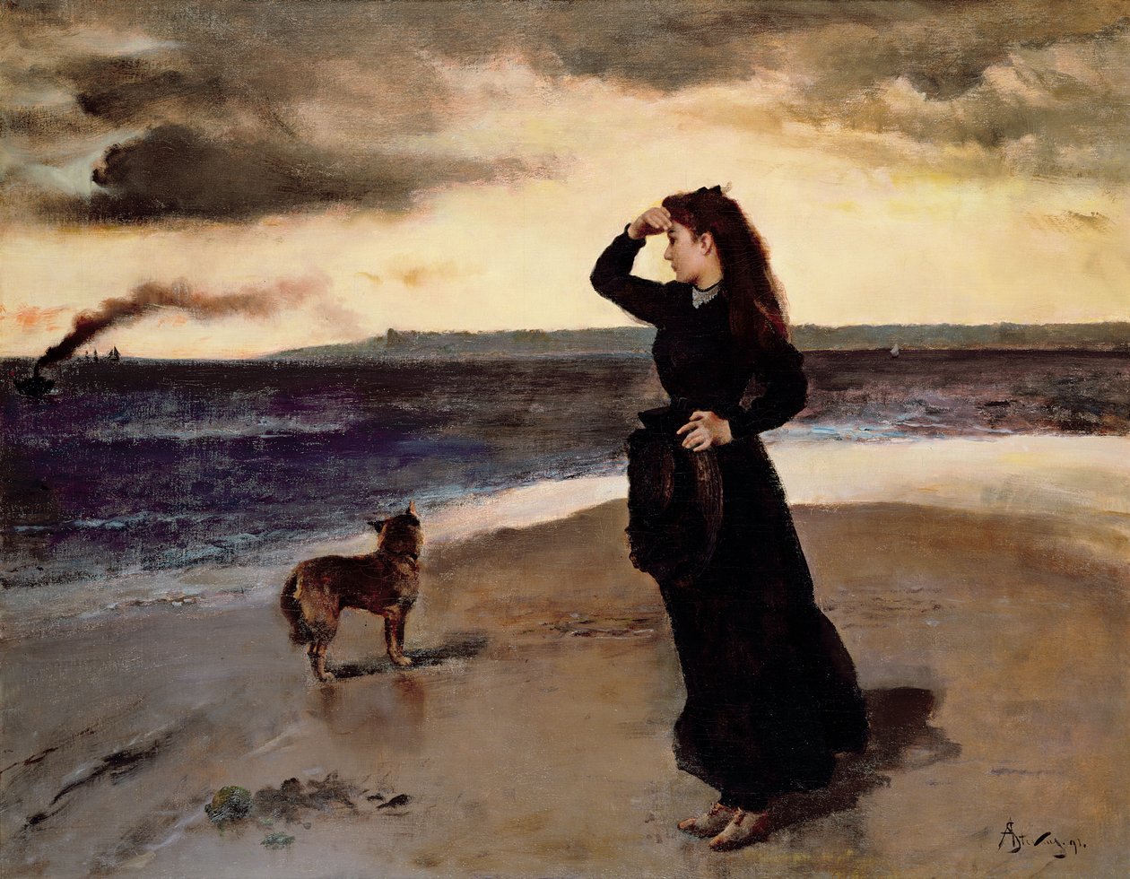 Adieu au bord de mer, 1891 - Alfred Emile Stevens