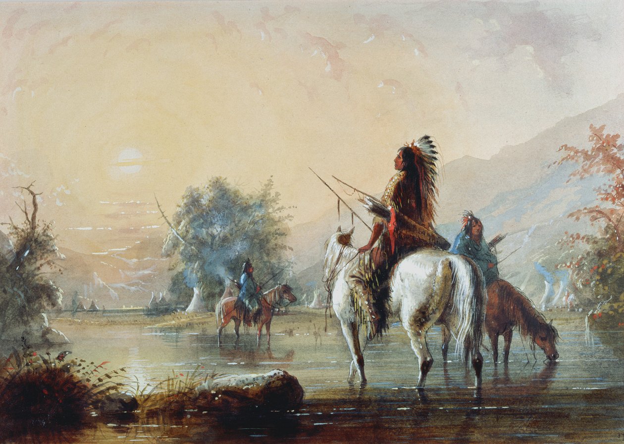 Campement des Crows, 1837 - Alfred Jacob Miller