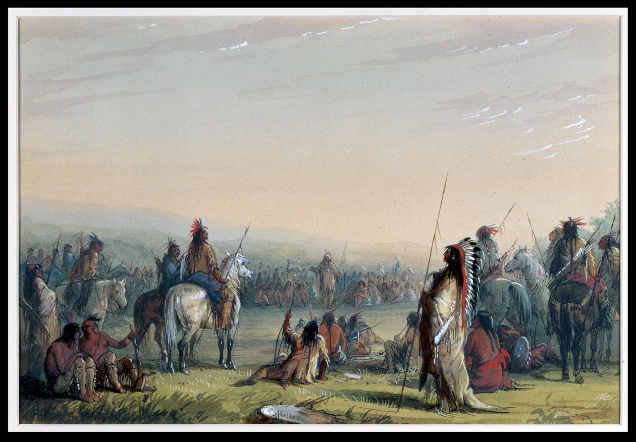 Conseil indien, 1837 - Alfred Jacob Miller