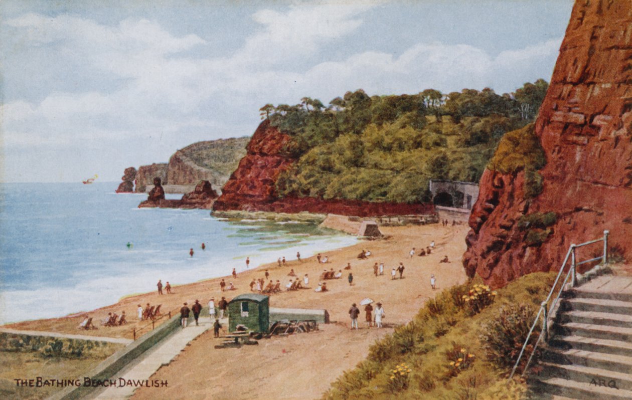 La plage de Dawlish - Alfred Robert Quinton