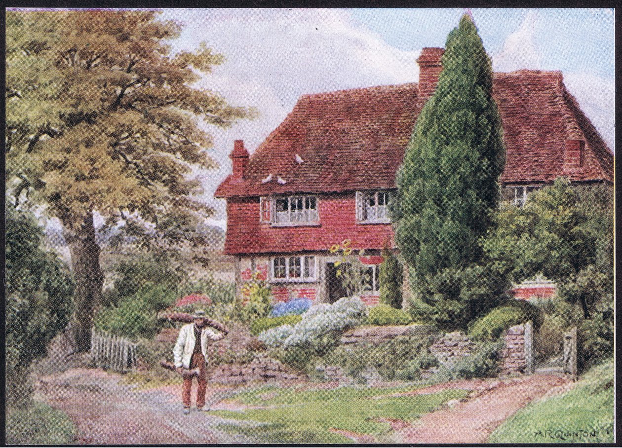 Tillington, près de Petworth, Sussex, de The Cottages and the Village Life of Rural England publié par Dent & Sons Limited, 1912 - Alfred Robert Quinton
