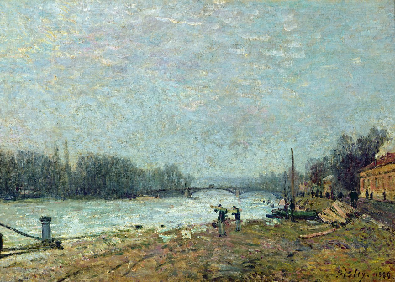 Après le dégel, la Seine au pont de Suresnes, 1880 - Alfred Sisley