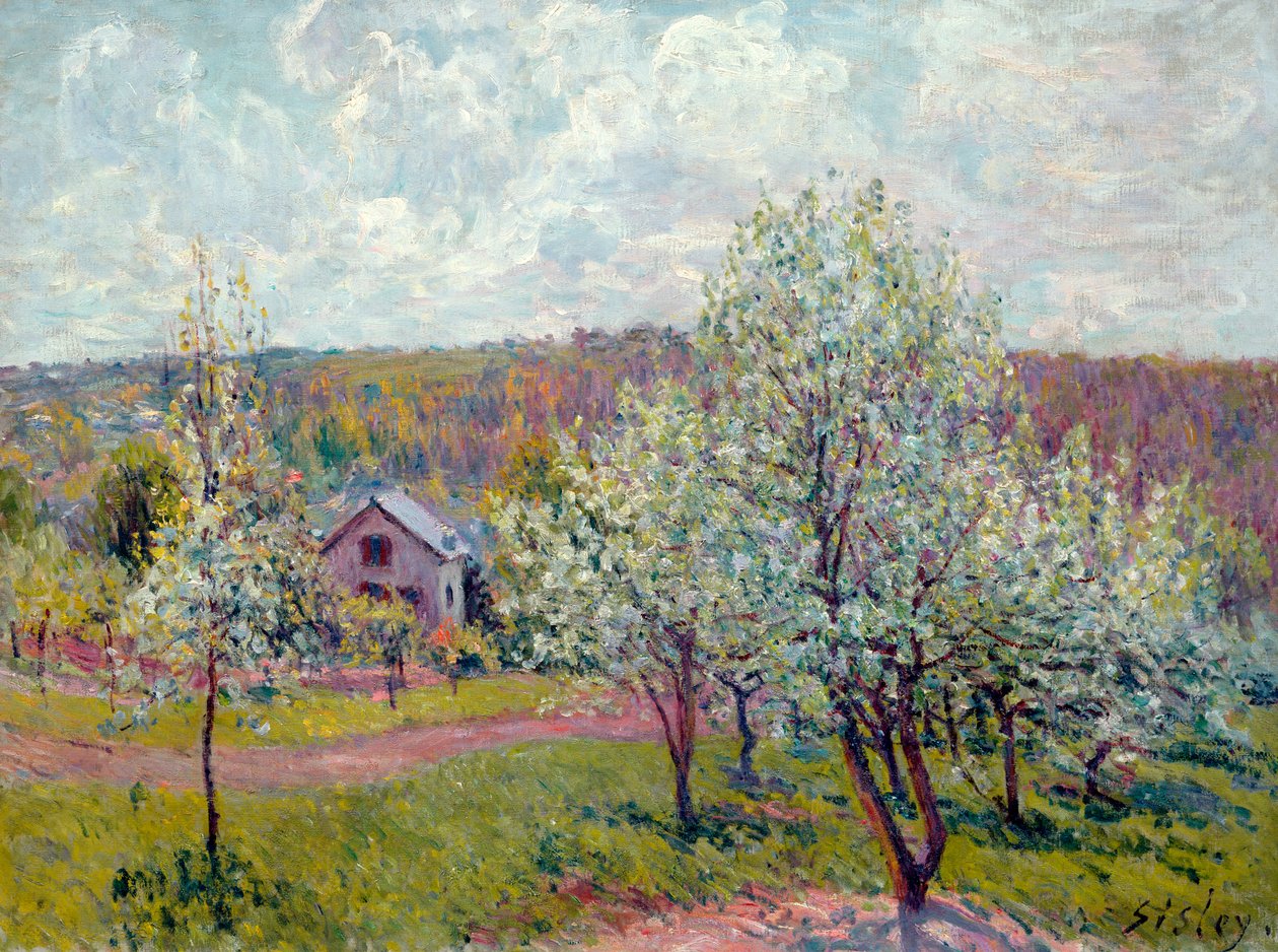Printemps dans les environs de Paris, Fleur de pommier, 1879 - Alfred Sisley