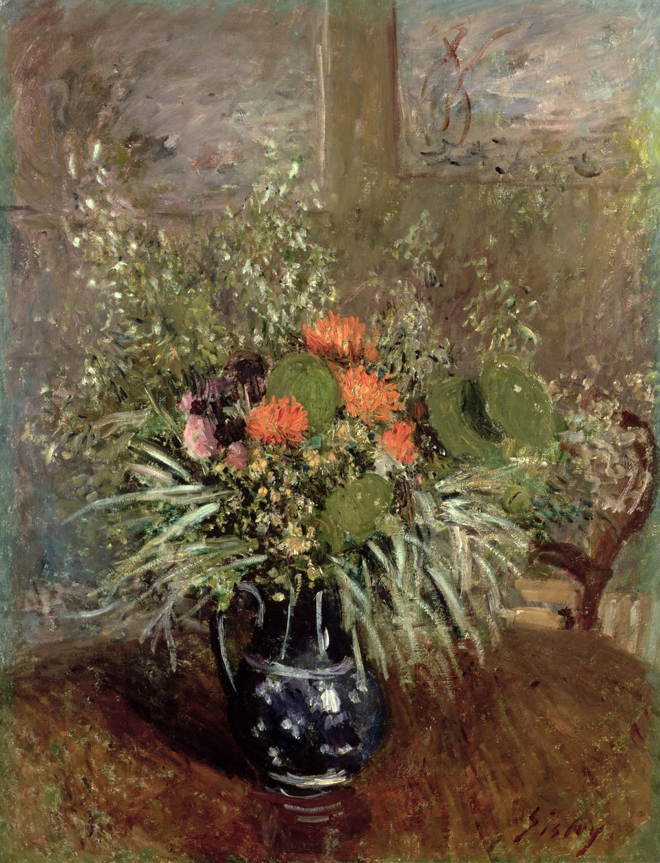 Nature morte de fleurs sauvages - Alfred Sisley