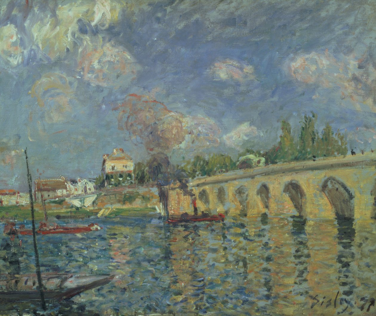 Le Pont, 1871 - Alfred Sisley
