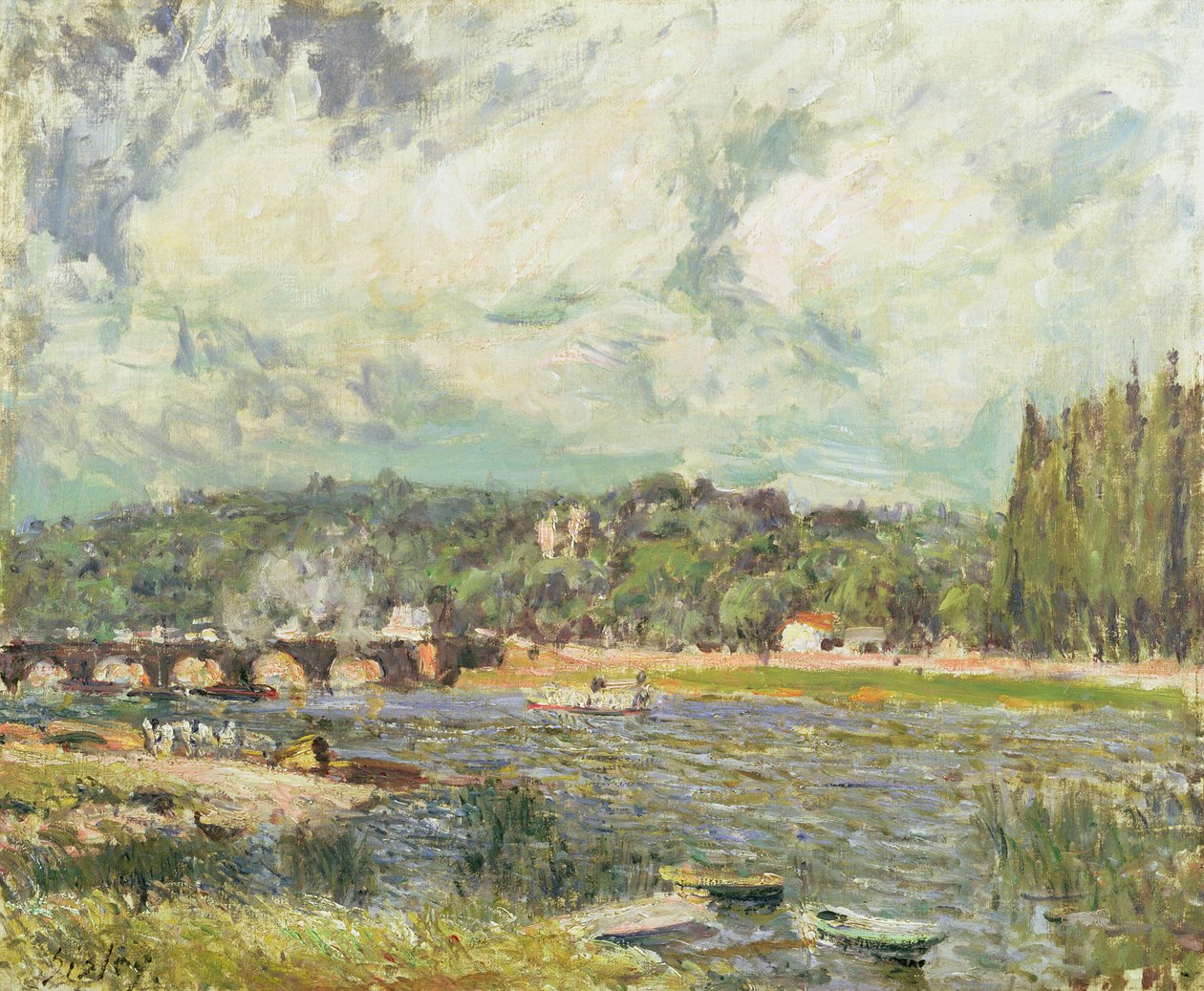 Le pont de Sèvres, vers 1877 - Alfred Sisley
