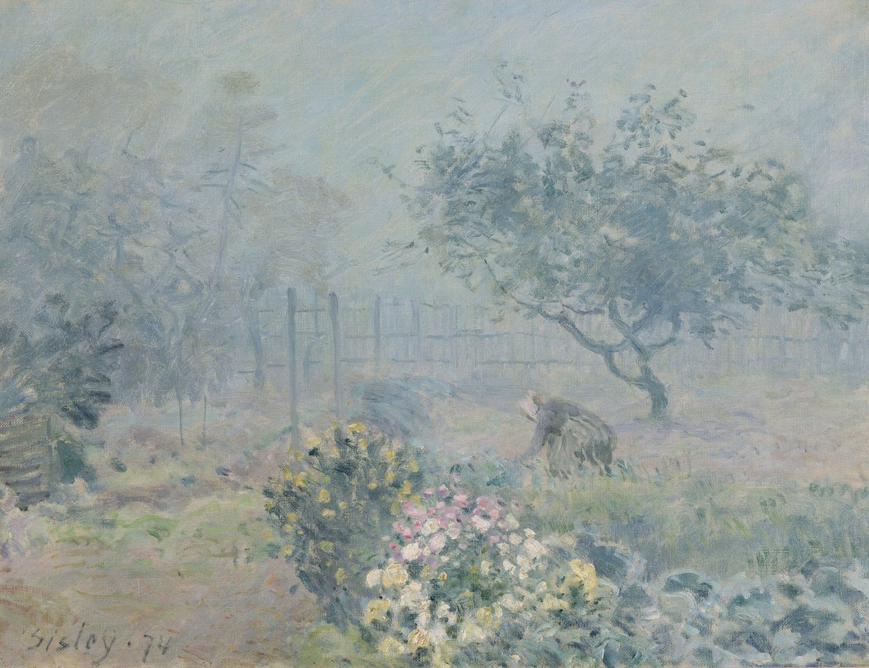 Le Brouillard, Voisins, 1874 - Alfred Sisley