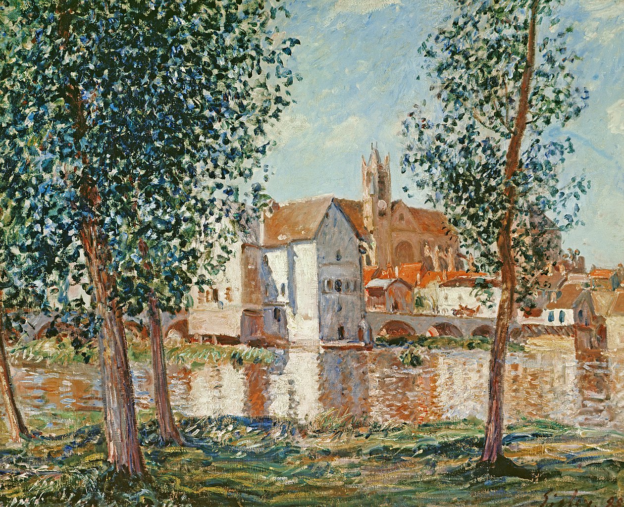 Le Loing à Moret, matin de septembre - Alfred Sisley