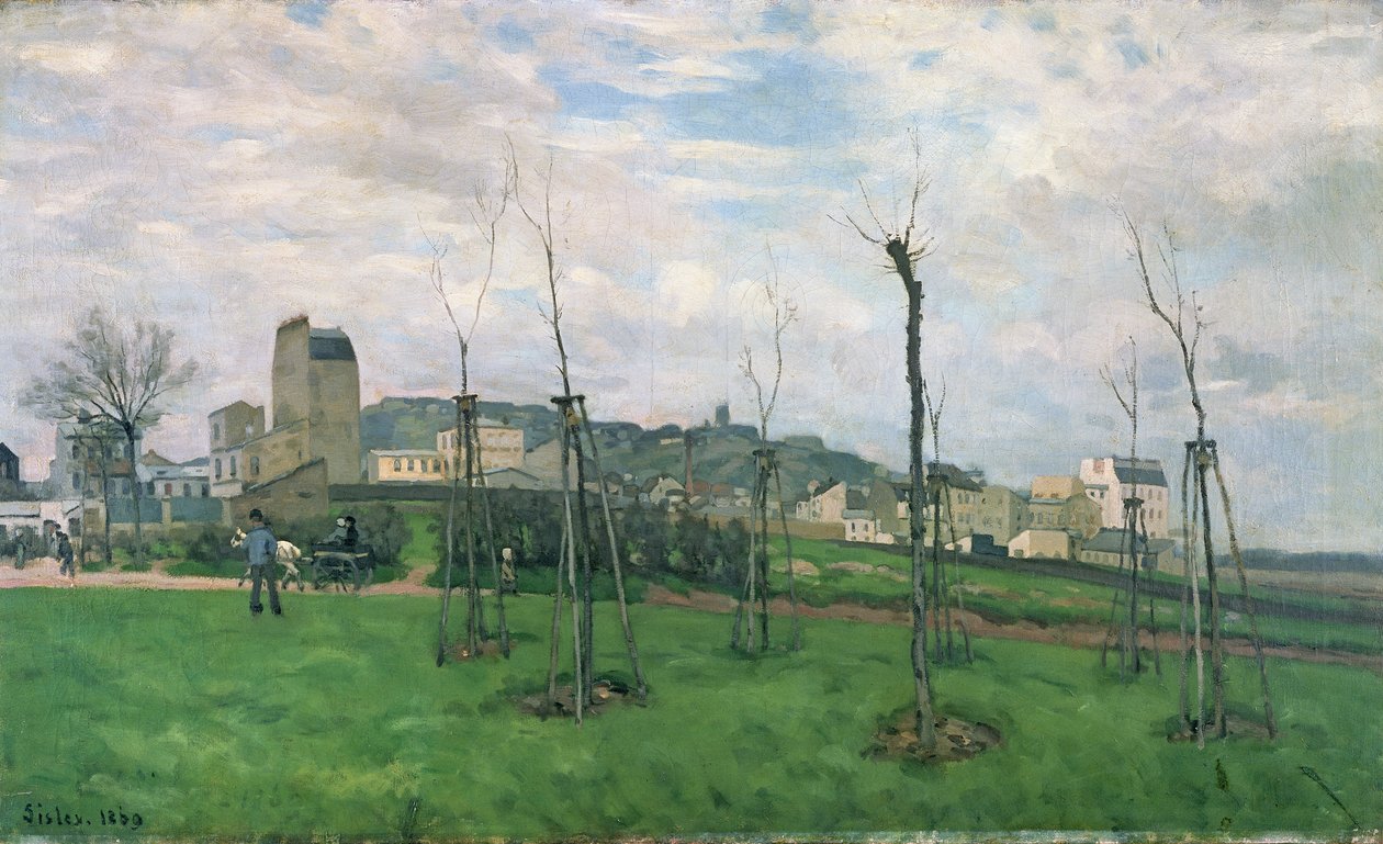 Vue de Montmartre depuis la Cité des Fleurs, Les Batignolles, 1869 - Alfred Sisley