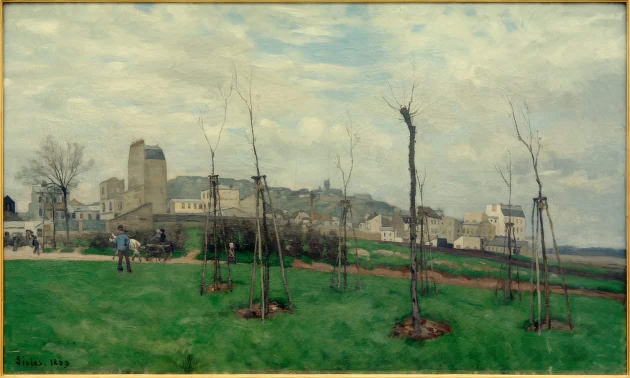 Vue de Montmartre depuis la Cité des Fleurs aux Batignolles - Alfred Sisley