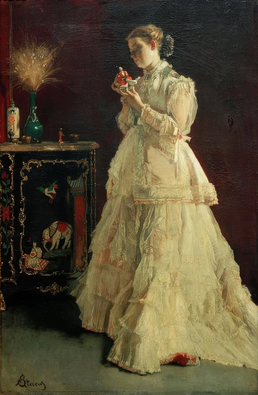 A. Stevens, La dame en rose - Alfred Emile Stevens