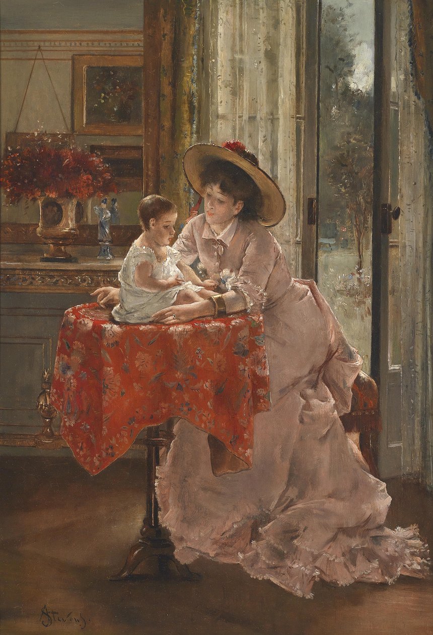 La mère heureuse - Alfred Emile Stevens