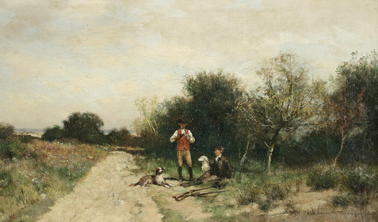 Chasseurs en pause - Alfred Wordsworth Thompson