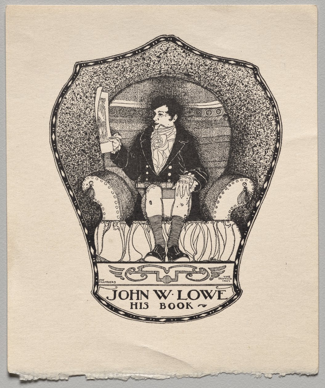 Ex-libris : John W. Lowe - Alfred Dawson
