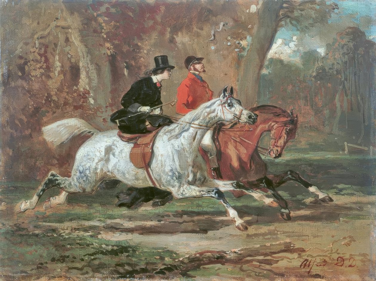 Cavalier et amazone - Alfred Dedreux