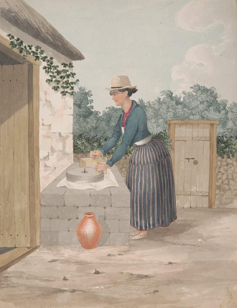 Moulin à main pour moudre le Gofio, Tenerife - Alfred Diston