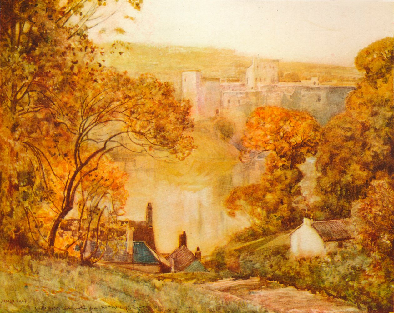 Château de Chepstow, sur la Wye, vers 1910 - Alfred East