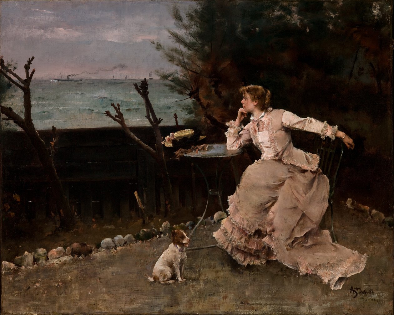 En pleine réflexion - Alfred Emile Stevens
