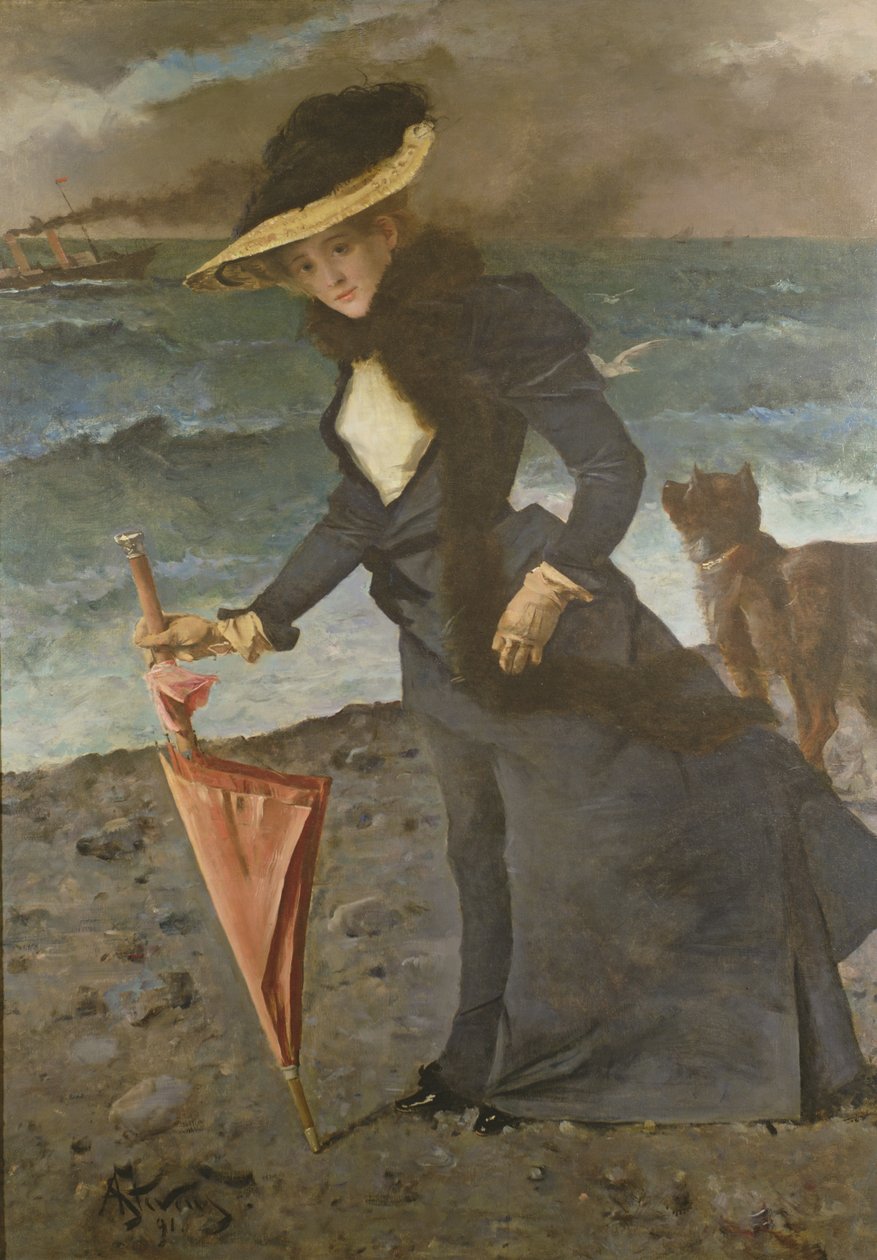 Sur le rivage, 1891 - Alfred Emile Stevens