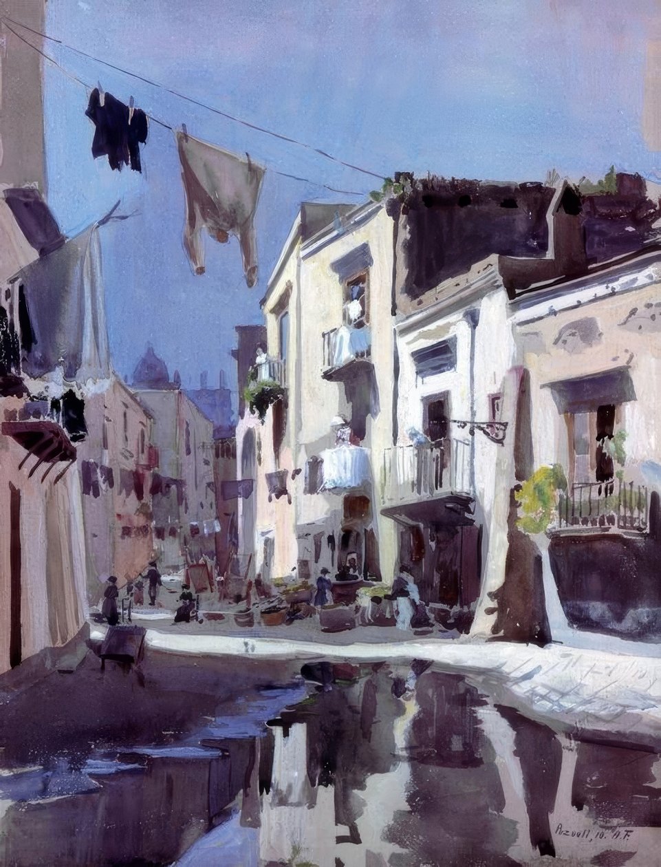 Alfred Frank, Rue à Pozzuoli / Peint en 1910 - Alfred Frank