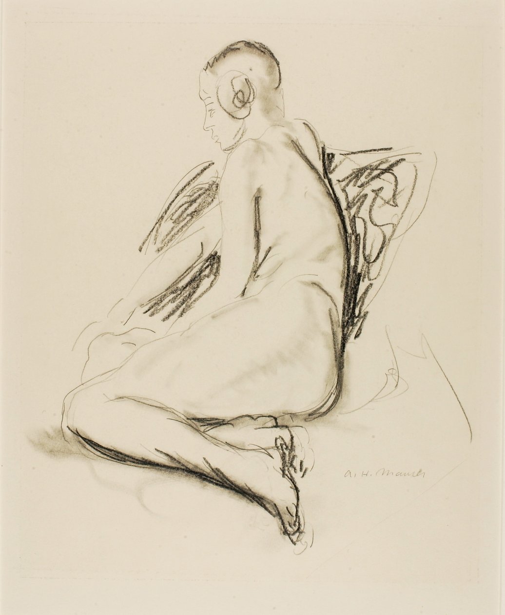 Nu assis - Alfred H. Maurer