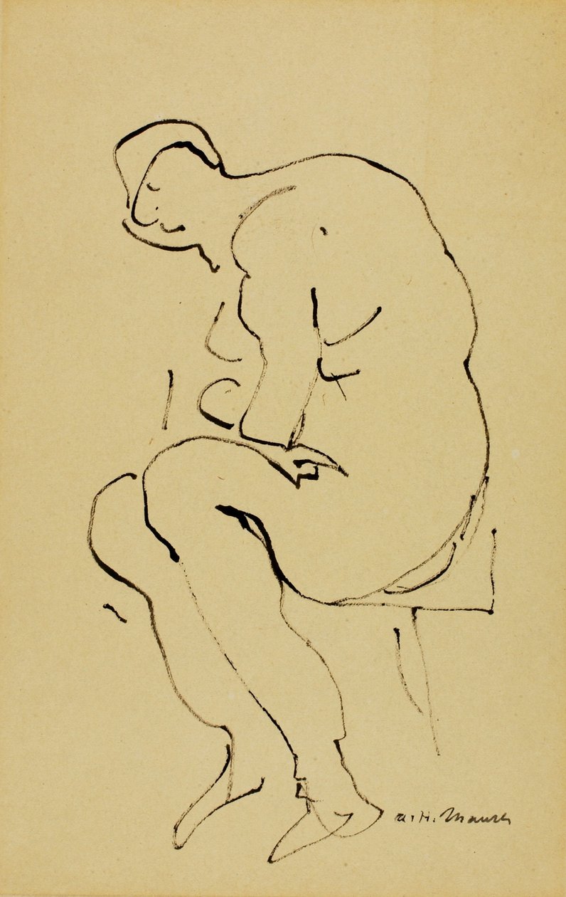 Nu assis - Alfred H. Maurer