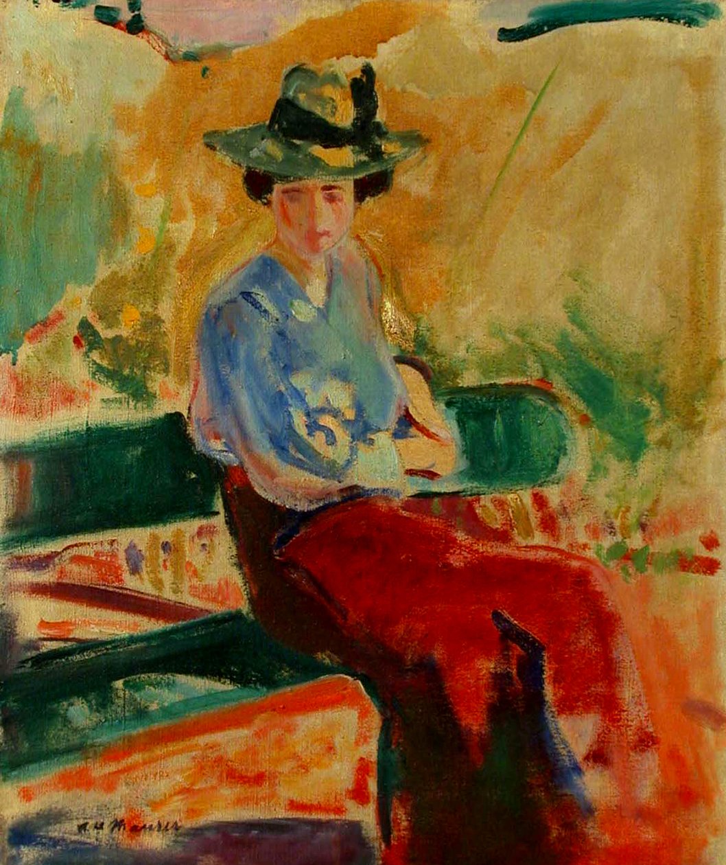 Figure sur un banc - Alfred Henry Maurer