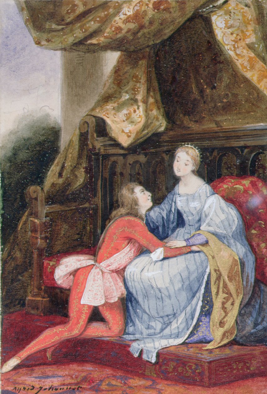 Amour courtois, c.1830 - Alfred Johannot