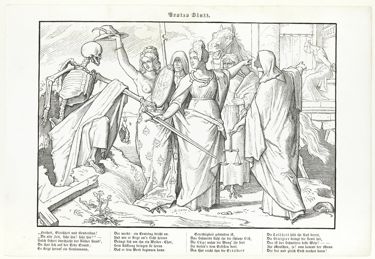 Auch ein Todtentanz, planche I - Alfred Rethel