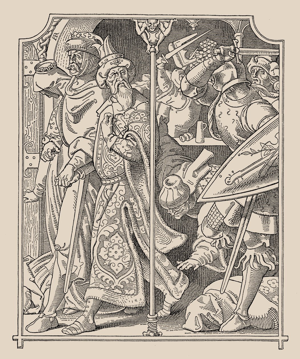 Die Nibelungen. Etzel et Kriemhild, 1840-1841 - Alfred Rethel
