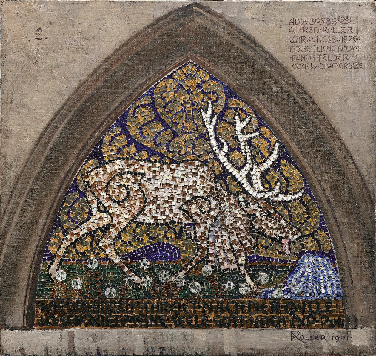 Le cerf à la source - Alfred Roller