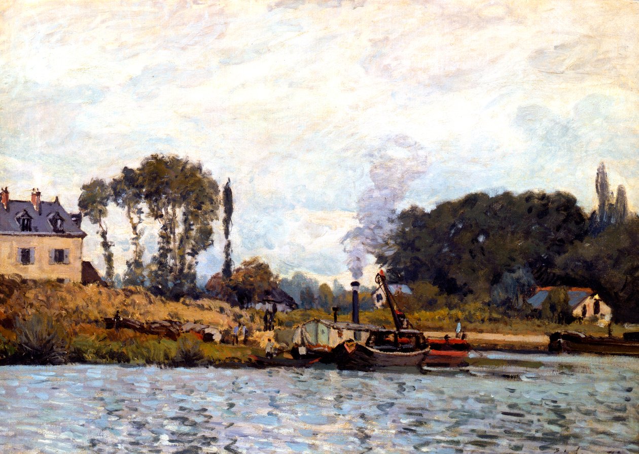 Bateaux sur le canal, 1873 - Alfred Sisley