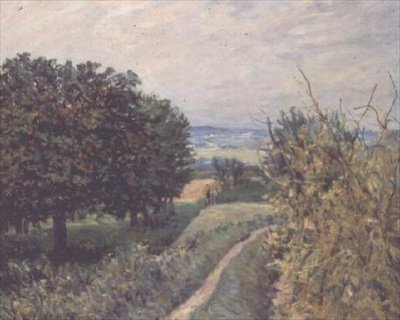 Dans les vignobles à Louveciennes - Alfred Sisley
