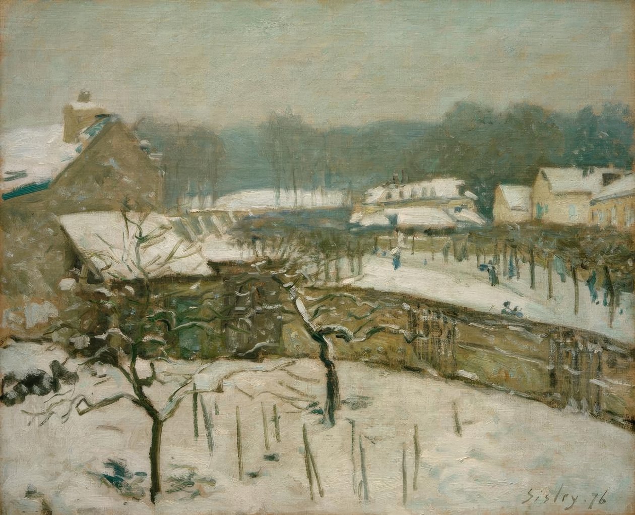 Louveciennes sous la neige (Ambiance neigeuse à Marly) - Alfred Sisley