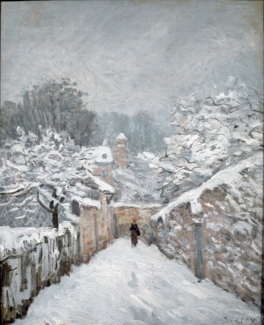 Neige à Louveciennes - Alfred Sisley