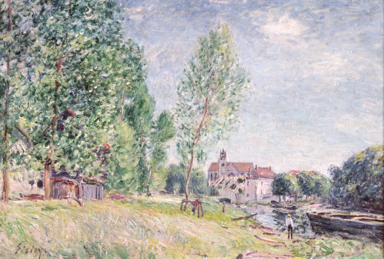 Le Chantier du constructeur à Matrat, Moret-sur-Loing - Alfred Sisley