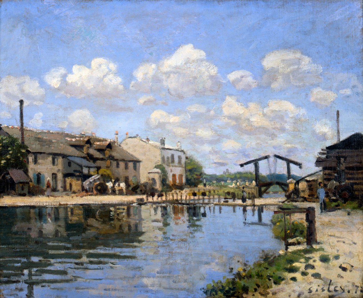 Le Canal Saint-Martin, Paris - Alfred Sisley