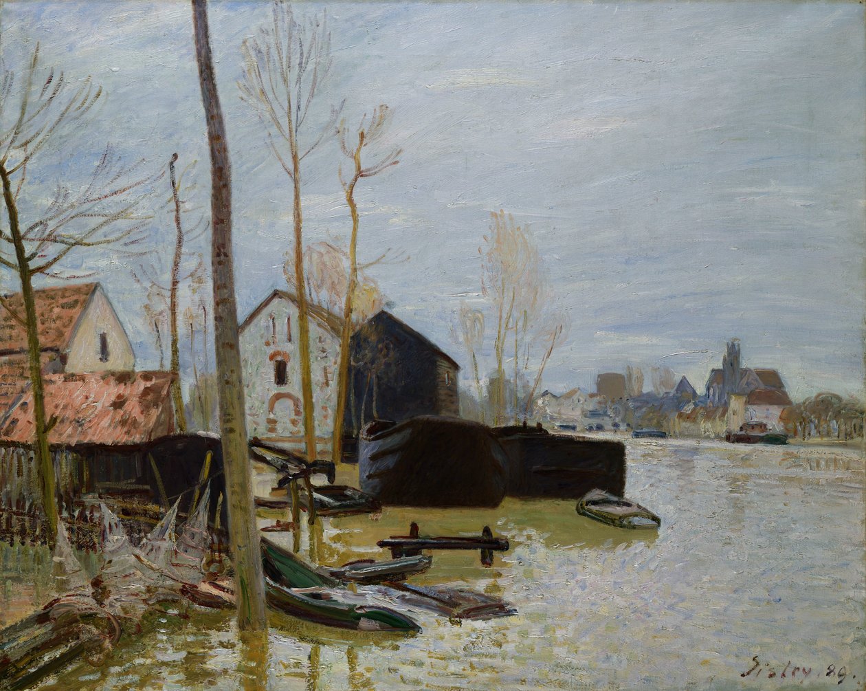 Les inondations à Moret, 1889 - Alfred Sisley