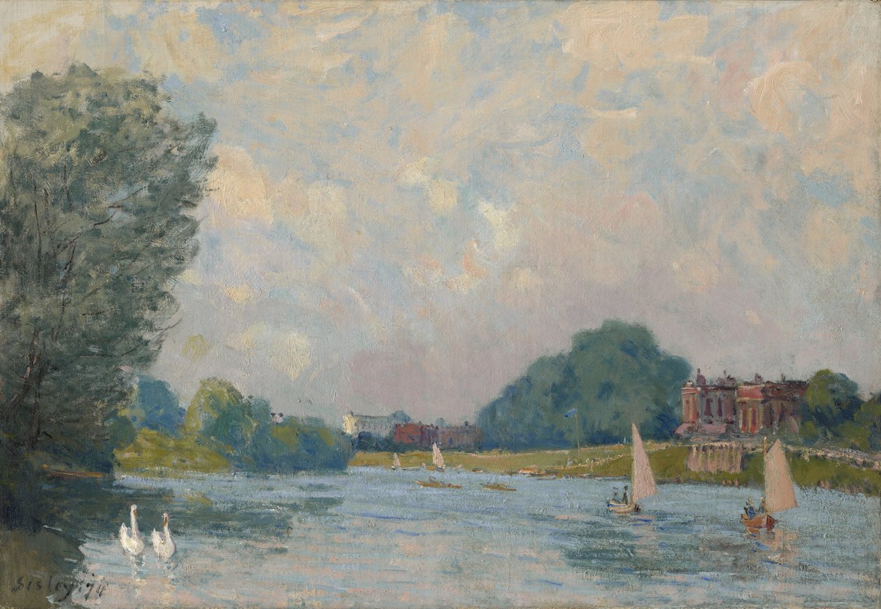 La Tamise à Hampton Court, 1874 - Alfred Sisley
