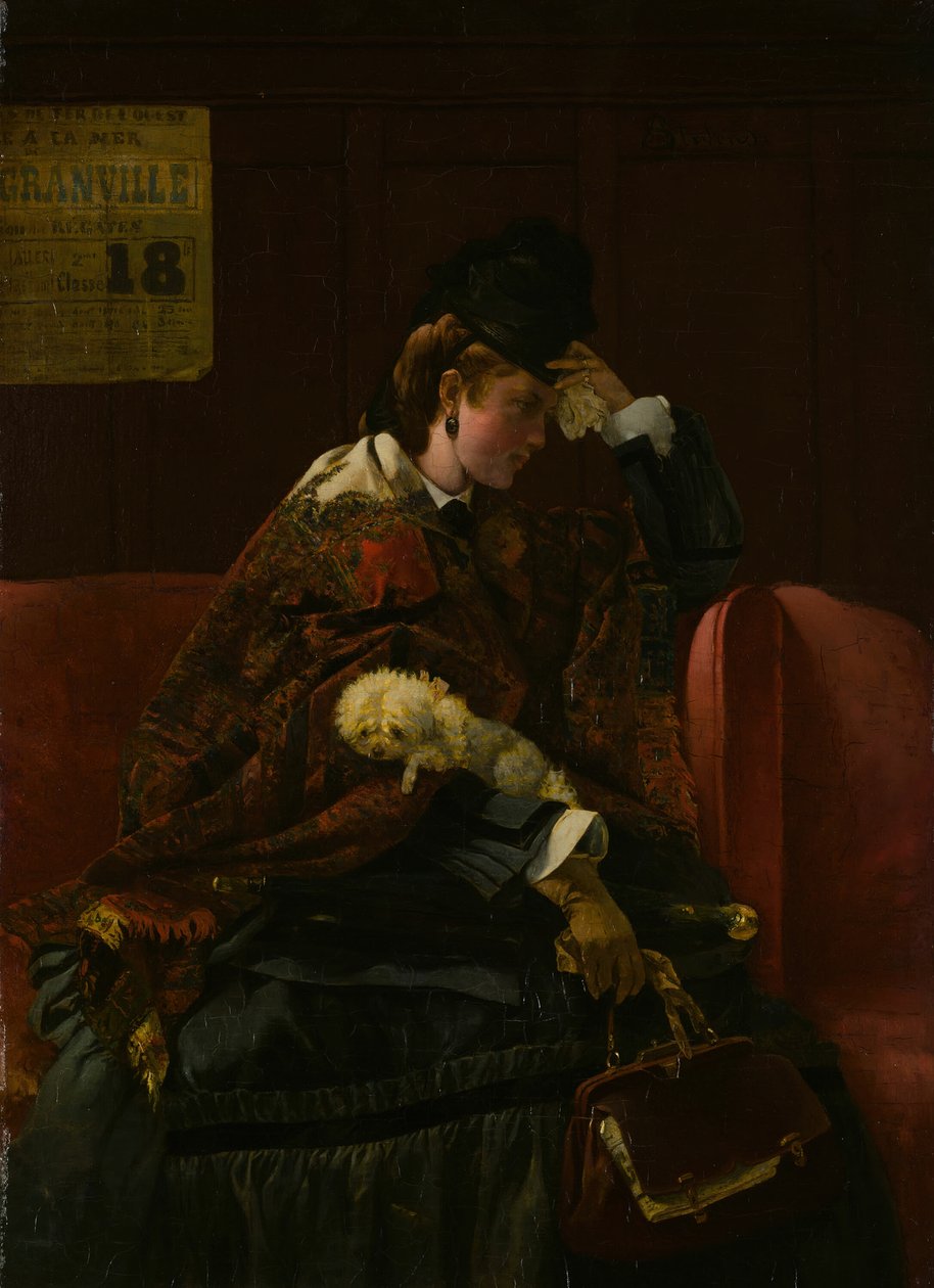 À la gare, vers 1874 - Alfred Emile Stevens
