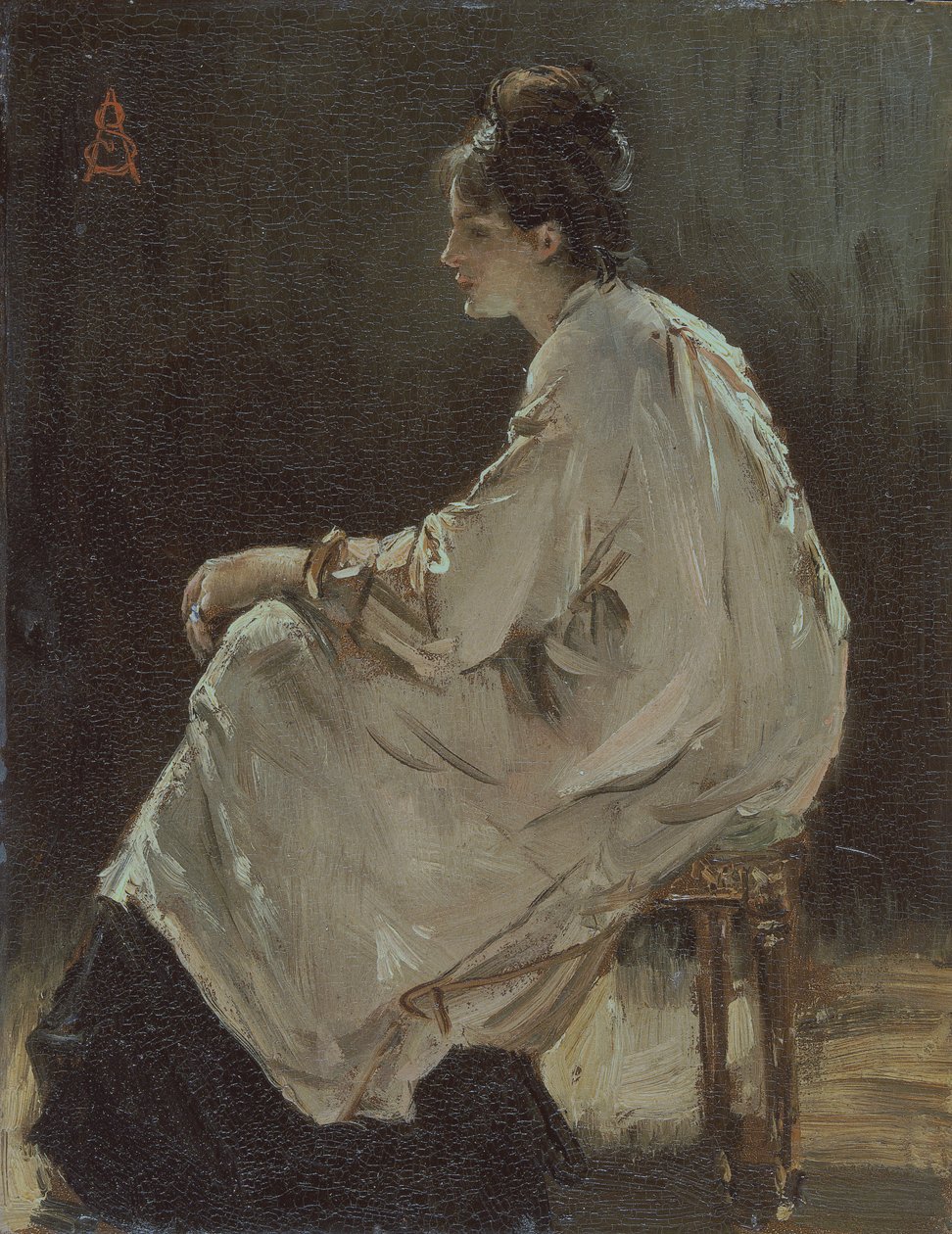 Jeune fille assise, 1843-1906 - Alfred Emile Stevens