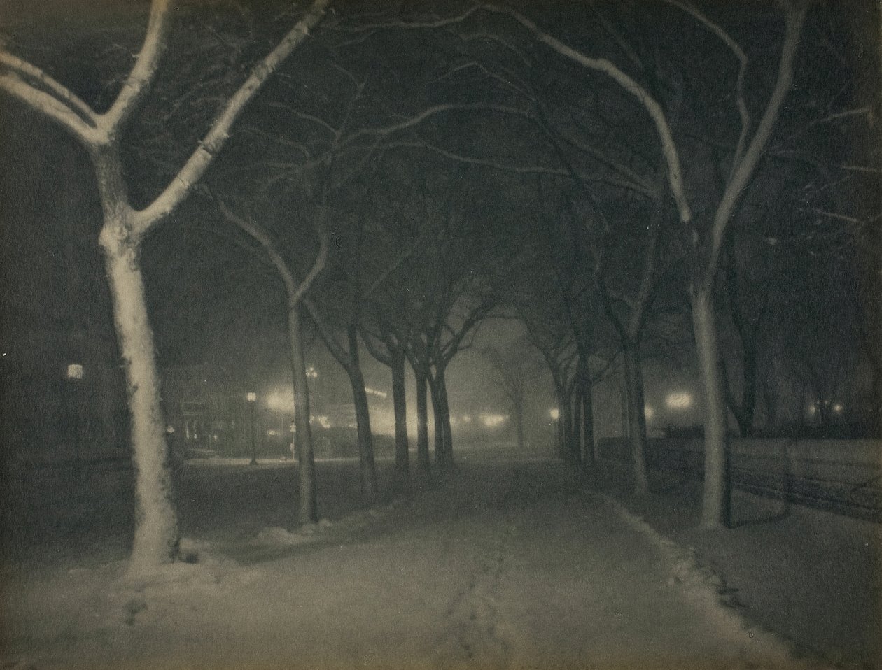 Une nuit glaciale, New York, 1898 - Alfred Stieglitz