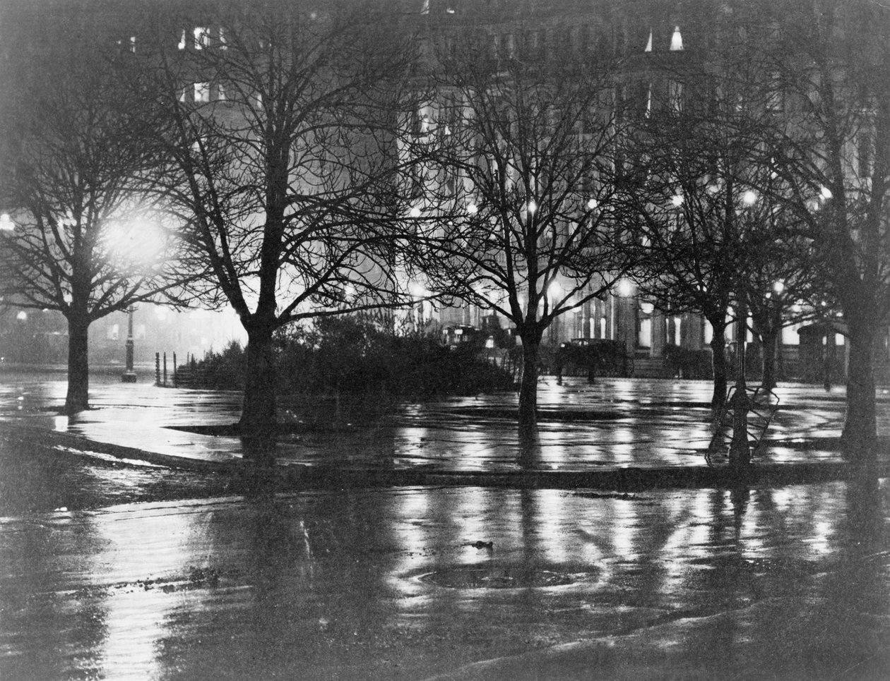 Reflets, nuit, New York, vers 1898 - Alfred Stieglitz