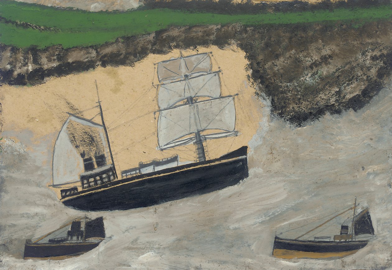 Trois vapeurs - Alfred Wallis
