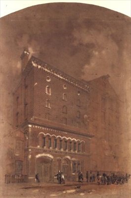 Dessin architectural pour un entrepôt - Alfred Waterhouse