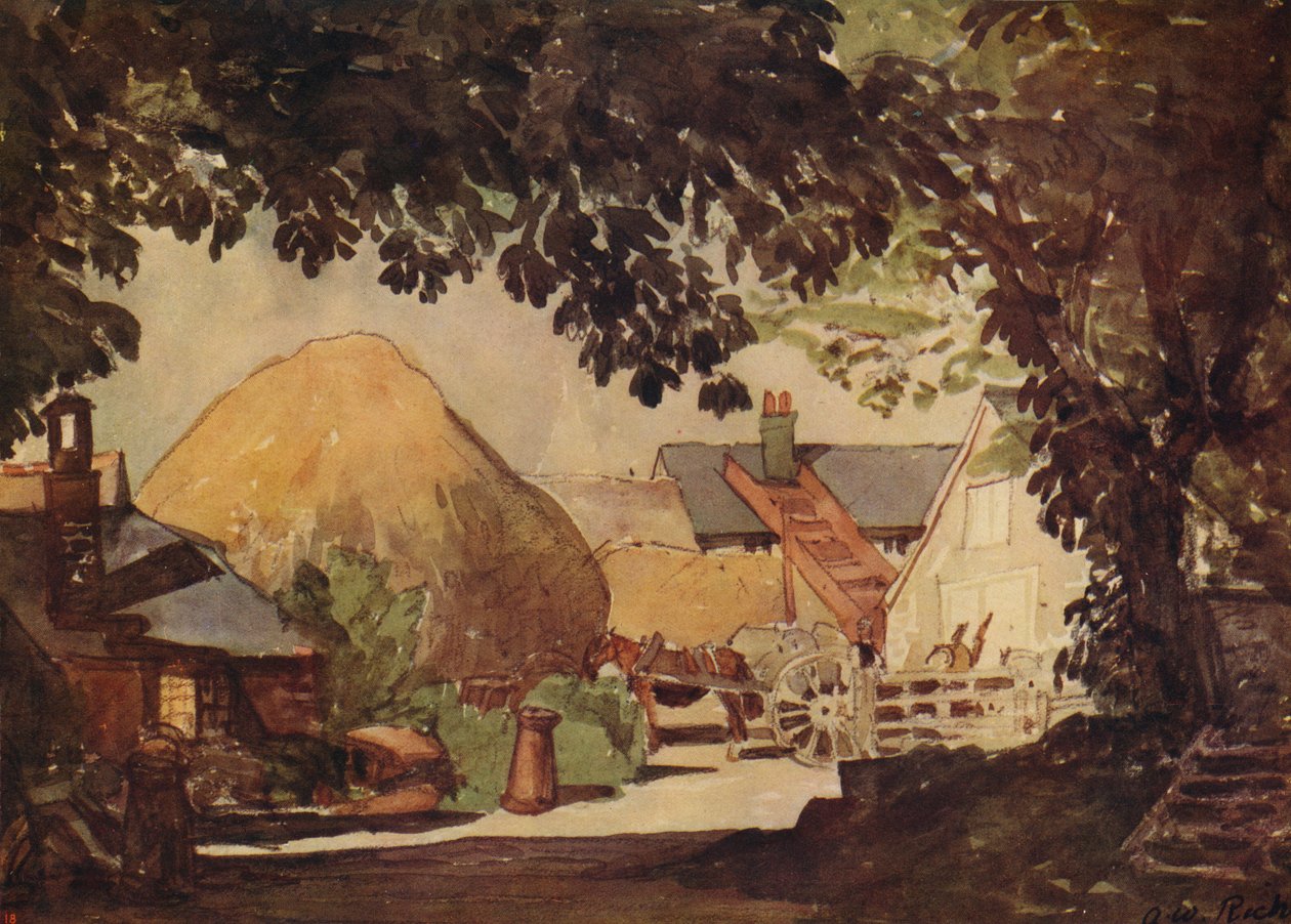 La basse-cour, vers 1915 - Alfred William Rich